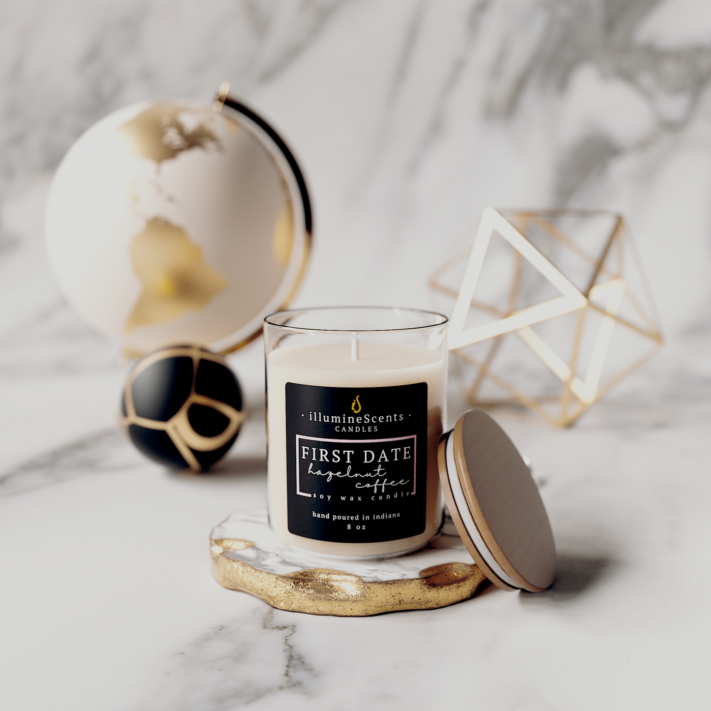 First Date - Hazelnut Coffee Candle - illumineScents